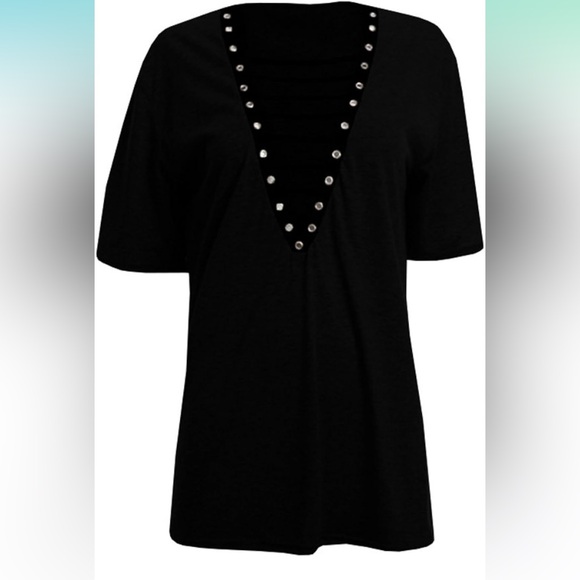 3 for 30! Like new, worn once. Cute shirt with lace up front. - Picture 2 of 2